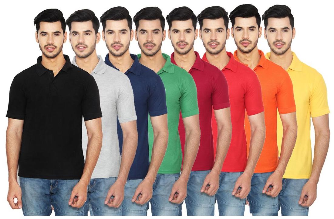 

Ansh Fashion Wear Men Multi Regular fit Cotton Polo collar T-Shirt - Pack Of 8