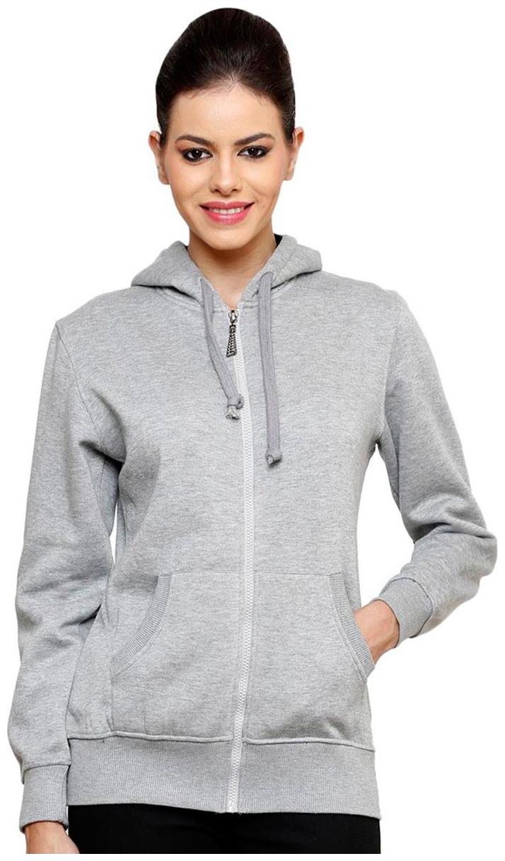 

Ansh Fashion Wear Women Solid Sweatshirt - Grey