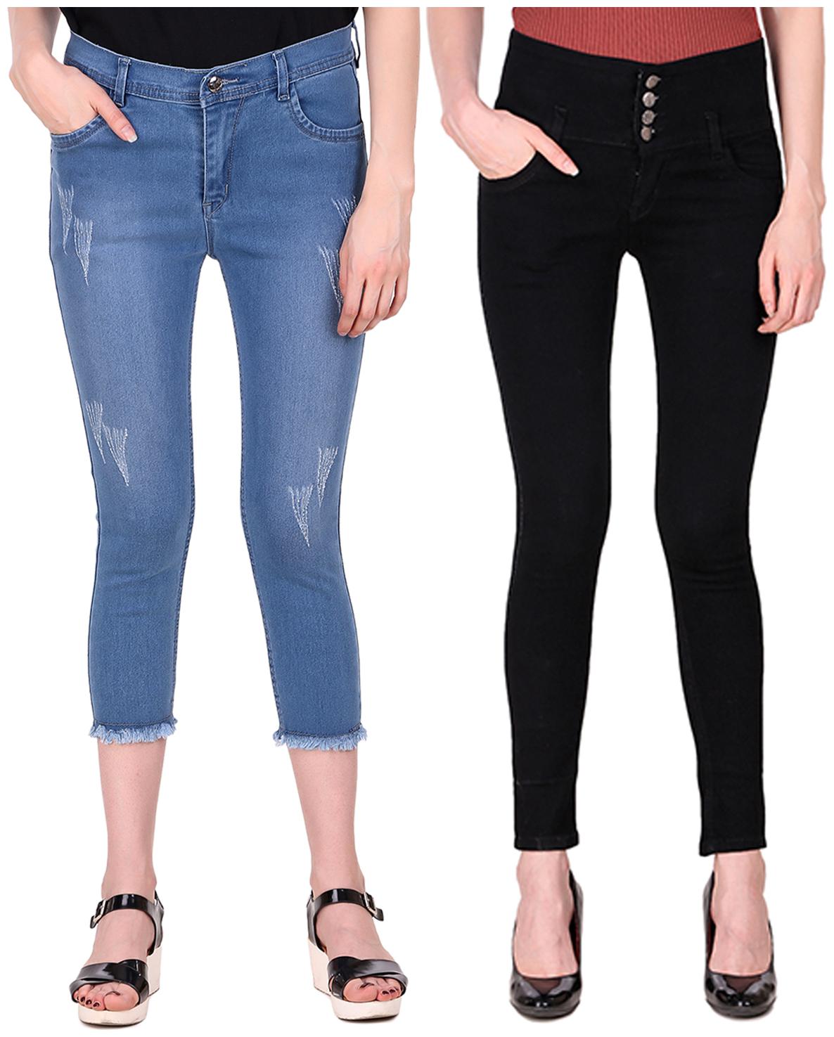 

Ansh Fashion Wear Women Black Blue Straight fit Jeans