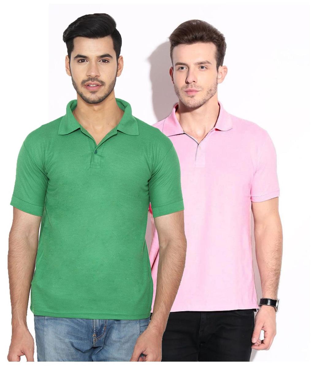 

Ansh Fashion Wear Men Green Regular fit Cotton Polo collar T-Shirt - Pack Of 2
