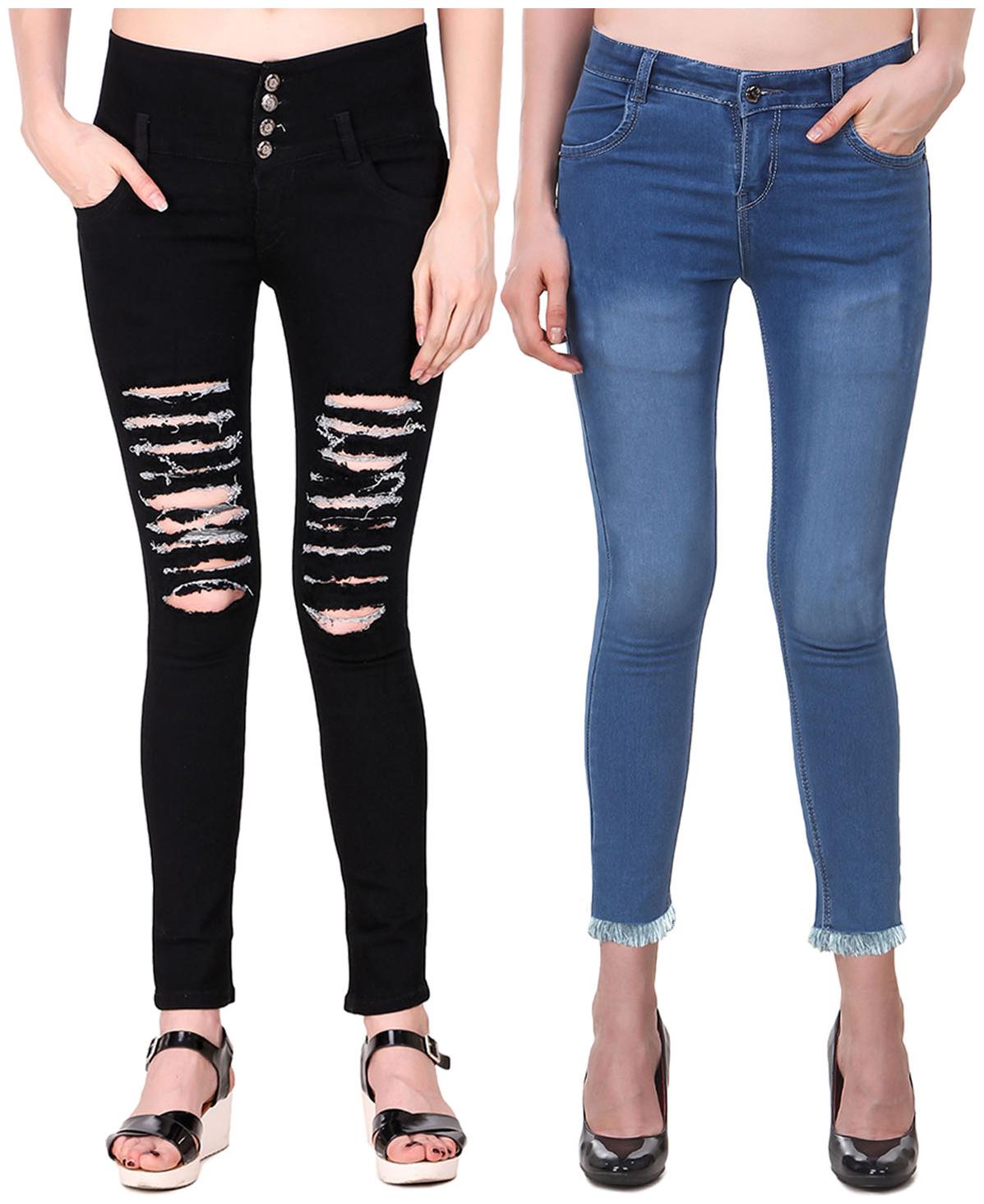 

Ansh Fashion Wear Women Black Blue Straight fit Jeans