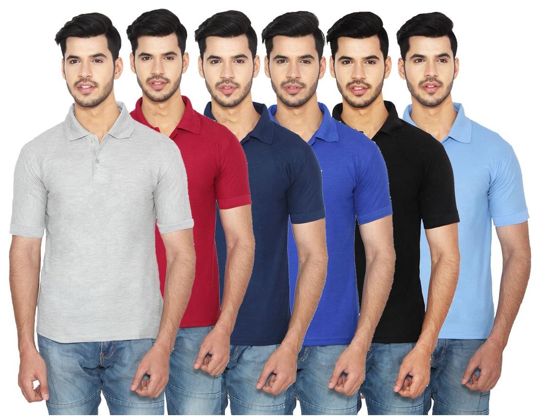 

Ansh Fashion Wear Men Multi Regular fit Cotton Polo collar T-Shirt - Pack Of 1