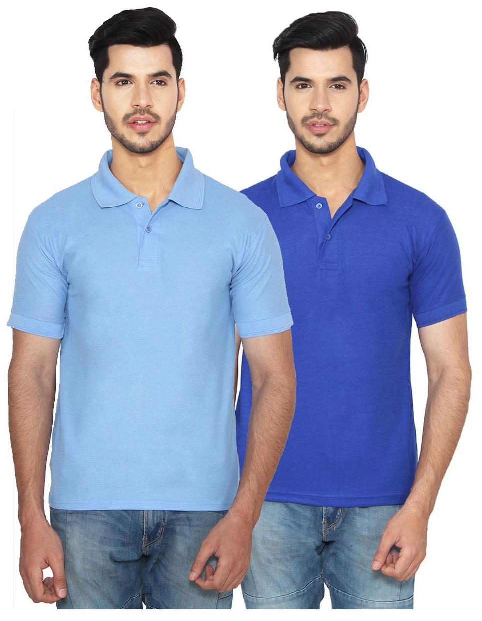 

Ansh Fashion Wear Men Blue Regular fit Cotton Polo collar T-Shirt - Pack Of 1