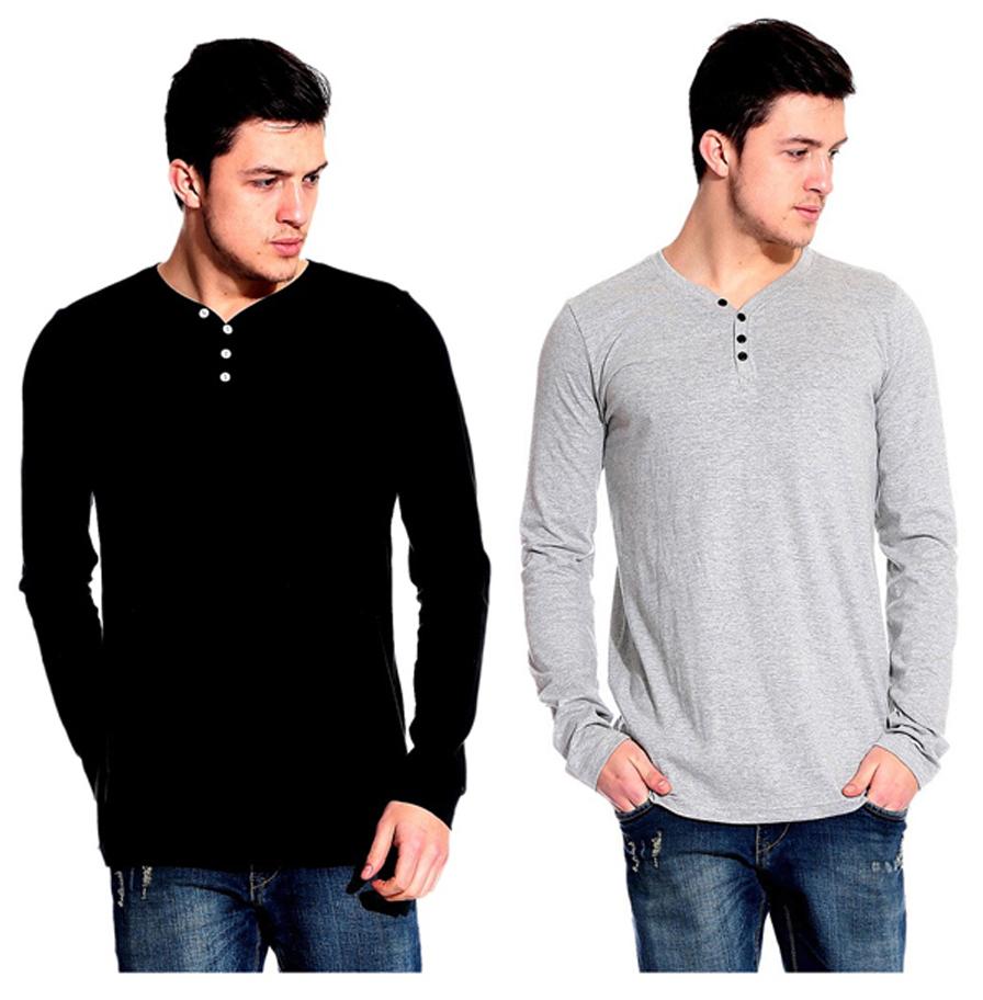 

Ansh Fashion Wear Men Multi Regular fit Cotton Henley neck T-Shirt - Pack Of 2