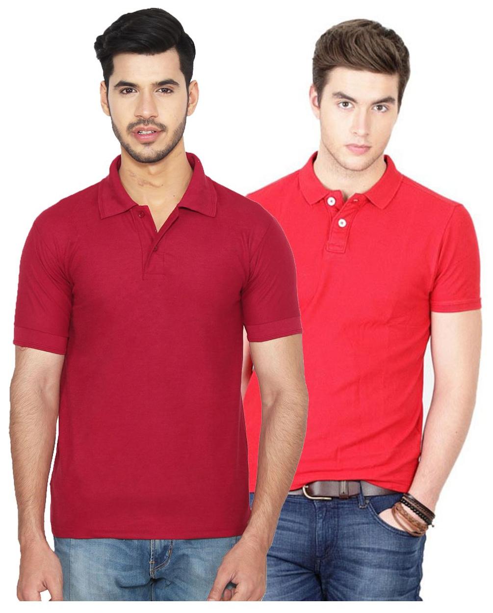 

Ansh Fashion Wear Men Maroon Regular fit Cotton Polo collar T-Shirt - Pack Of 2
