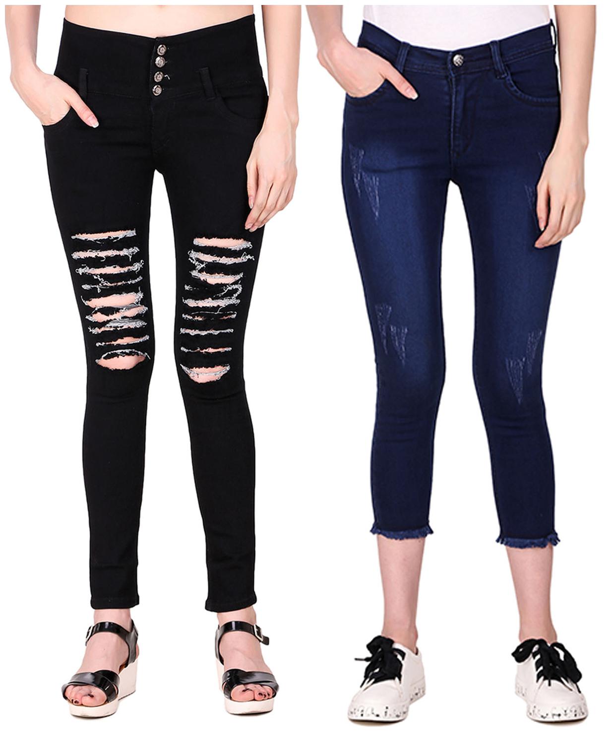 

Ansh Fashion Wear Women Black Blue Straight fit Jeans