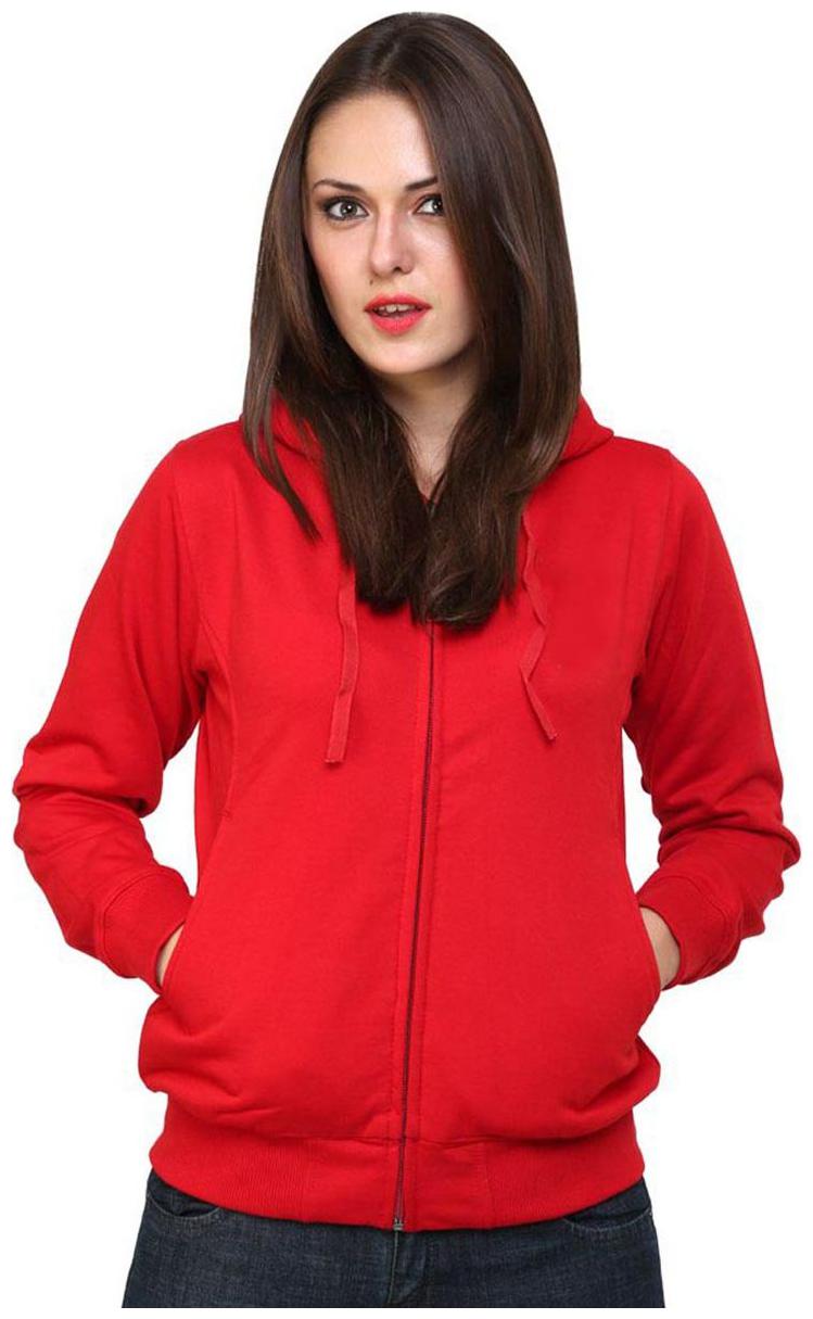 

Ansh Fashion Wear Women Solid Sweatshirt - Red