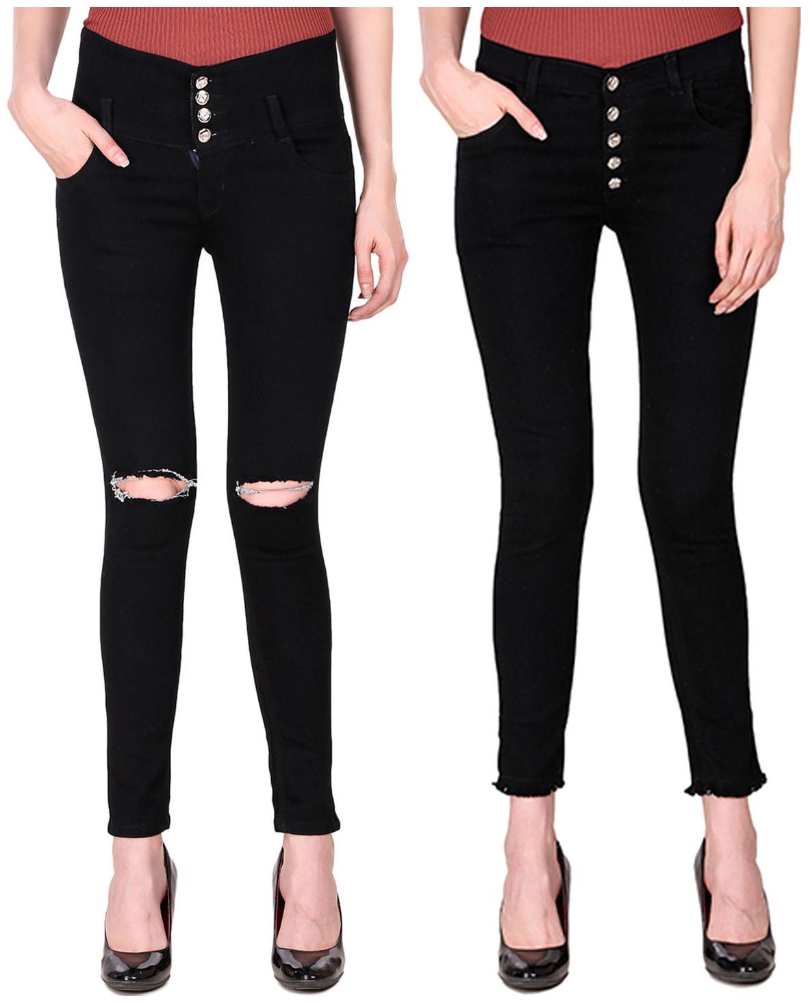 

Ansh Fashion Wear Women Black Straight fit Jeans