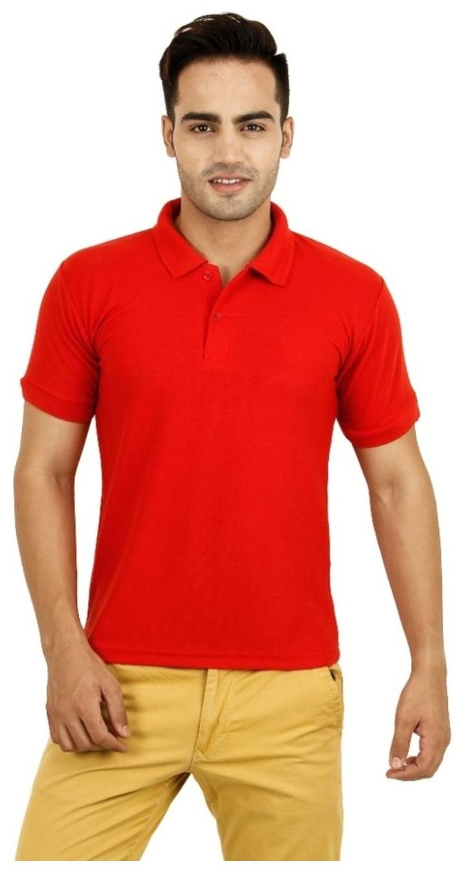 

Ansh Fashion Wear Men Red Regular fit Cotton Polo collar T-Shirt - Pack Of 1