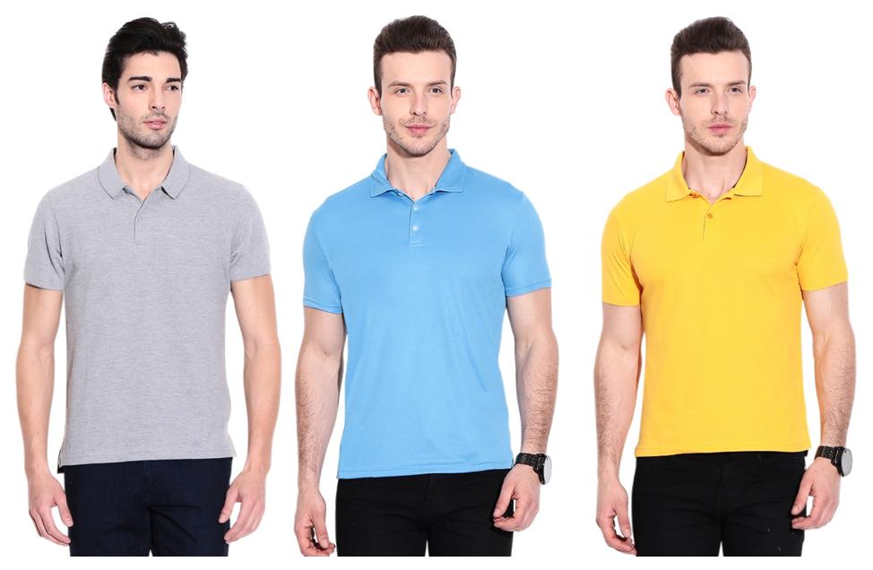 

Ansh Fashion Wear Men Multi Regular fit Cotton Polo collar T-Shirt - Pack Of 3