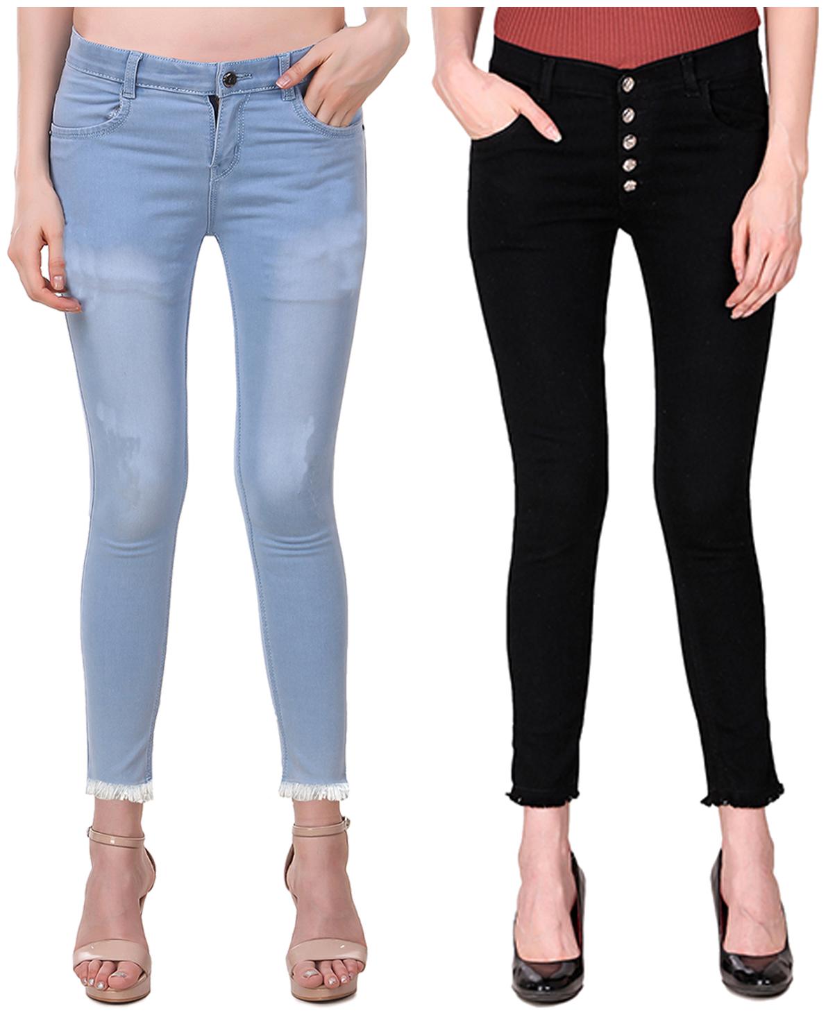 

Ansh Fashion Wear Women Black Blue Straight fit Jeans