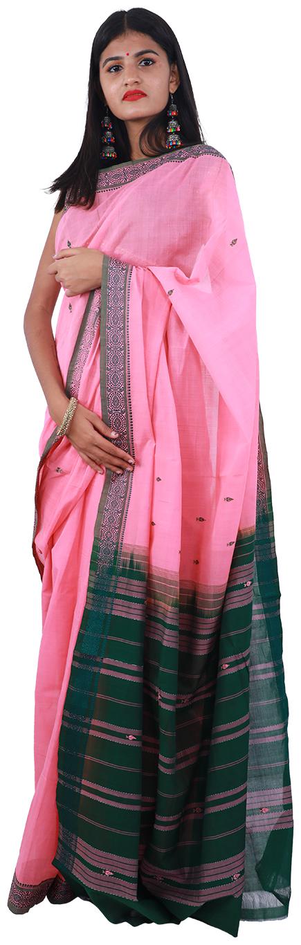 

APCO Cotton Woven Pink Color Saree Without Blouse