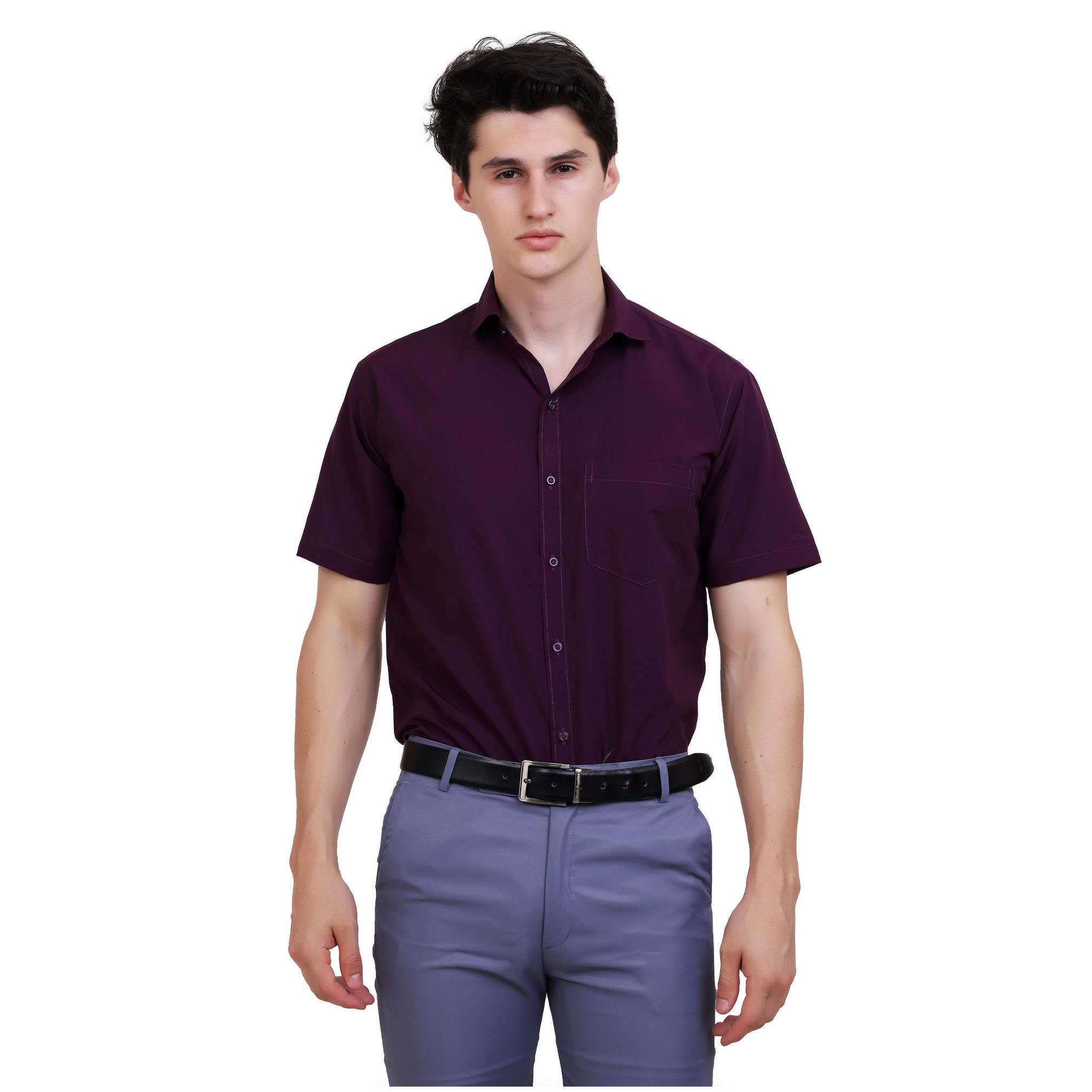 

APPEL TOUCH Men Regular fit Formal Shirt - Purple