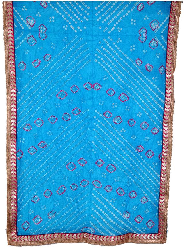 Apratim Art Silk Woman/Girl Party/Wedding Bandhani Dupatta Turquoise Colour Size 2.25 m