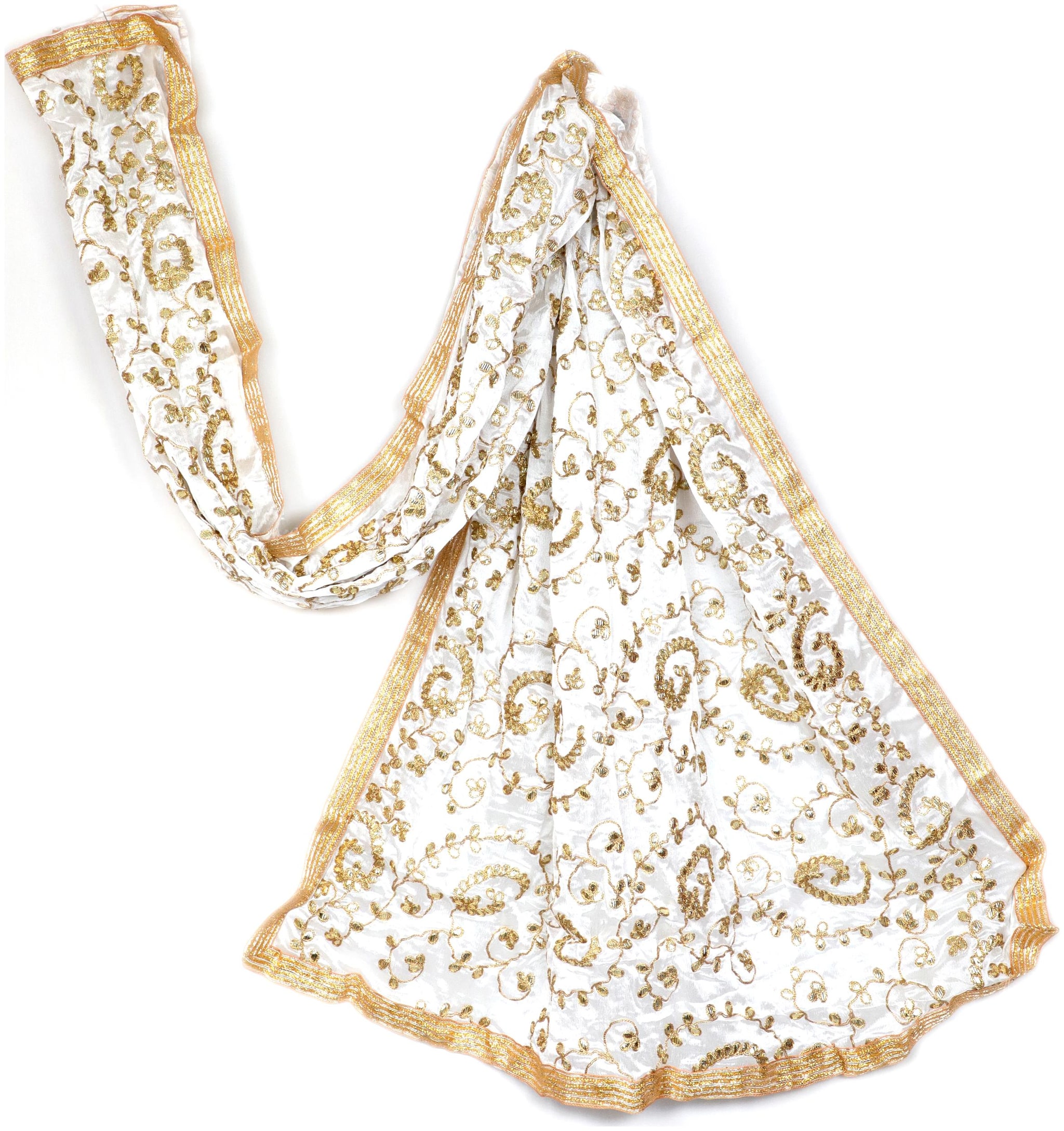 

Apratim Crepe dupatta with gota patti
