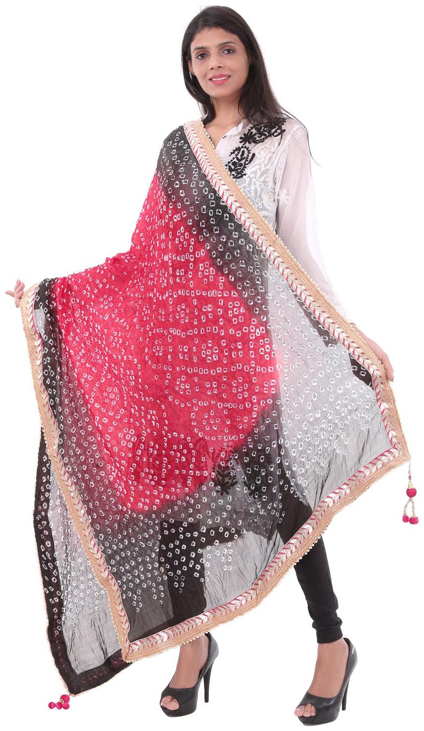 

Apratim Women Georgette Gotta Patti Work Dupatta