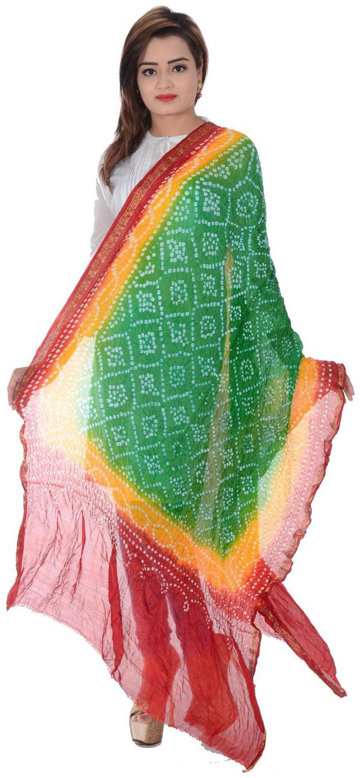 

Apratim Women Bandhani Art Silk Dupatta 2 4 m
