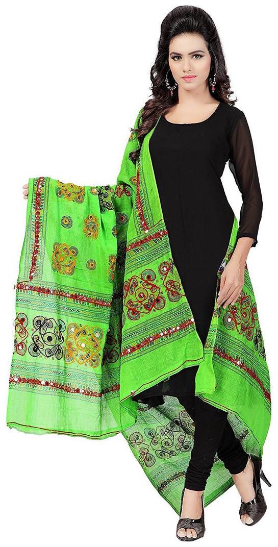

Apratim Women Ethnic Kutch Work Printed Cotton Dupatta 2 3 m