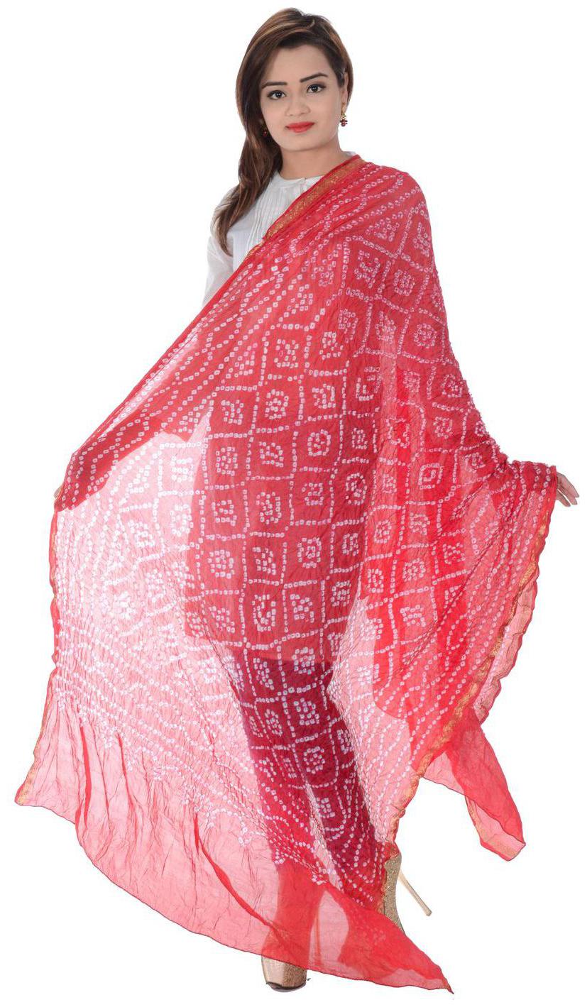 

Apratim Women Bandhani Art Silk Dupatta 2 4 m