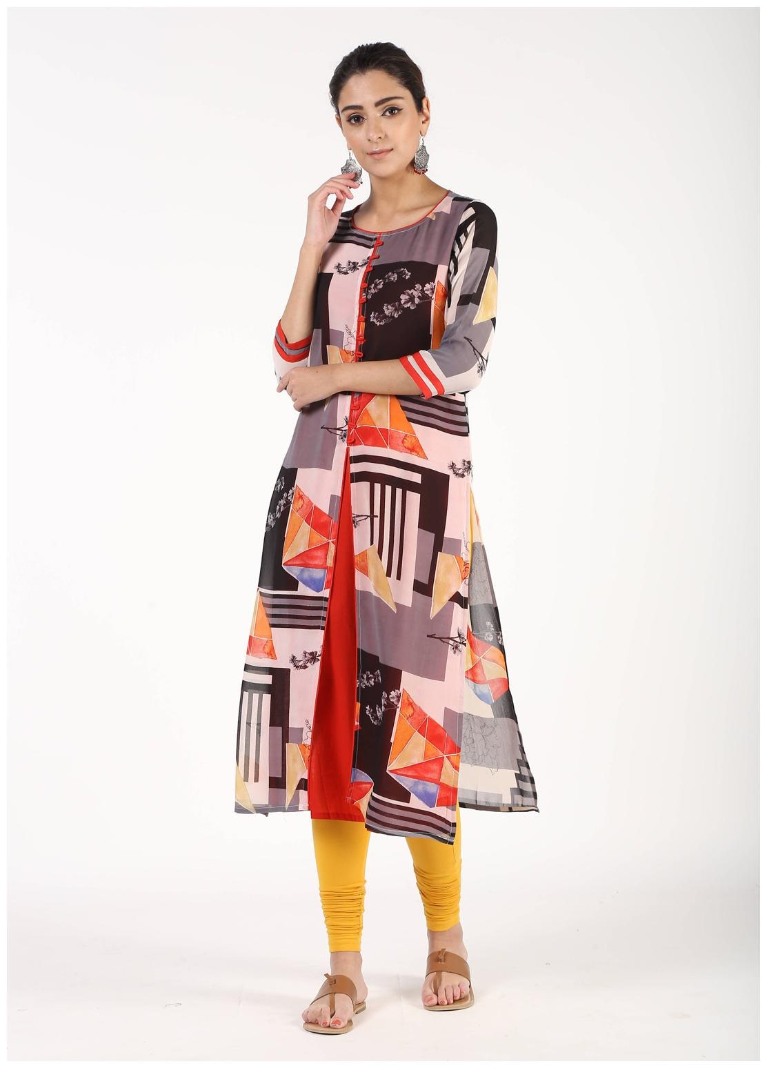 

Aprique Fab Women Multi Printed Kurti Dress
