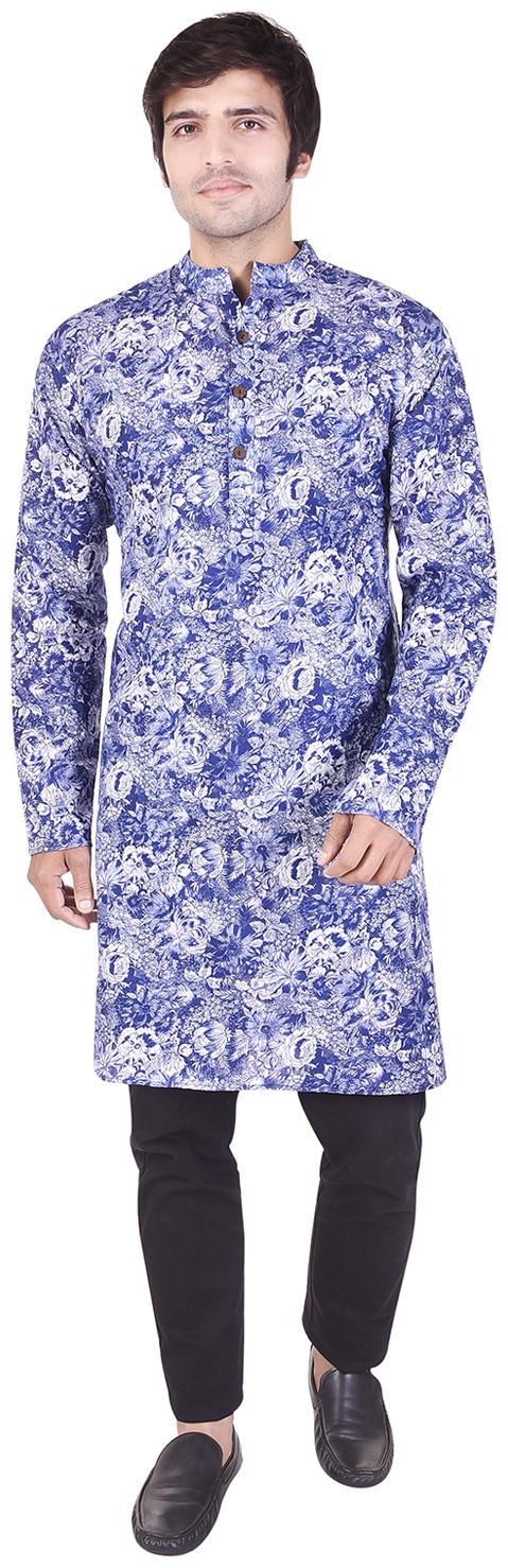 

Aprique Fab Men Blue Regular Fit Kurta