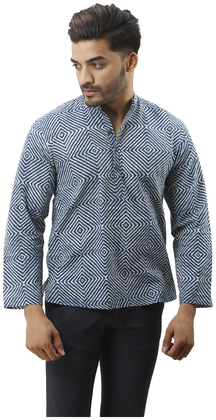

Aprique Fab Men Blue Regular Fit Kurta