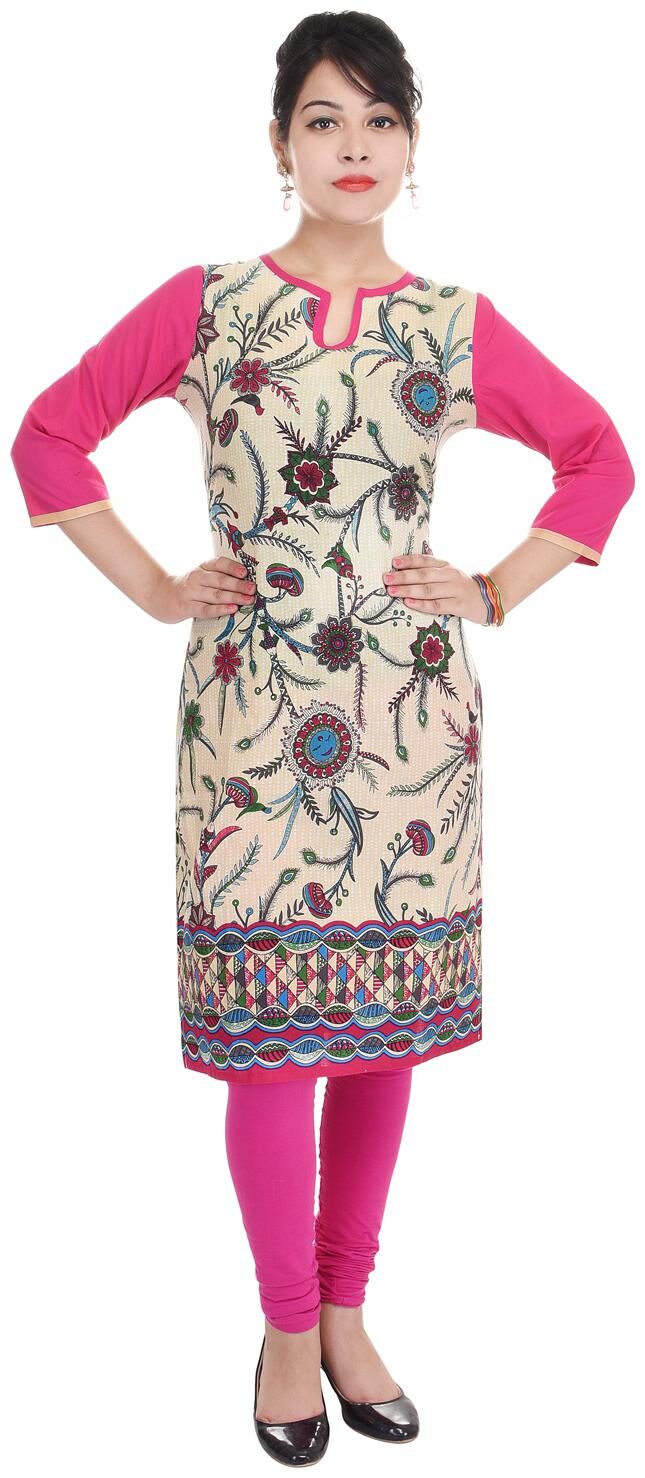 

Aprique Fab Women Multi Floral Straight Kurti