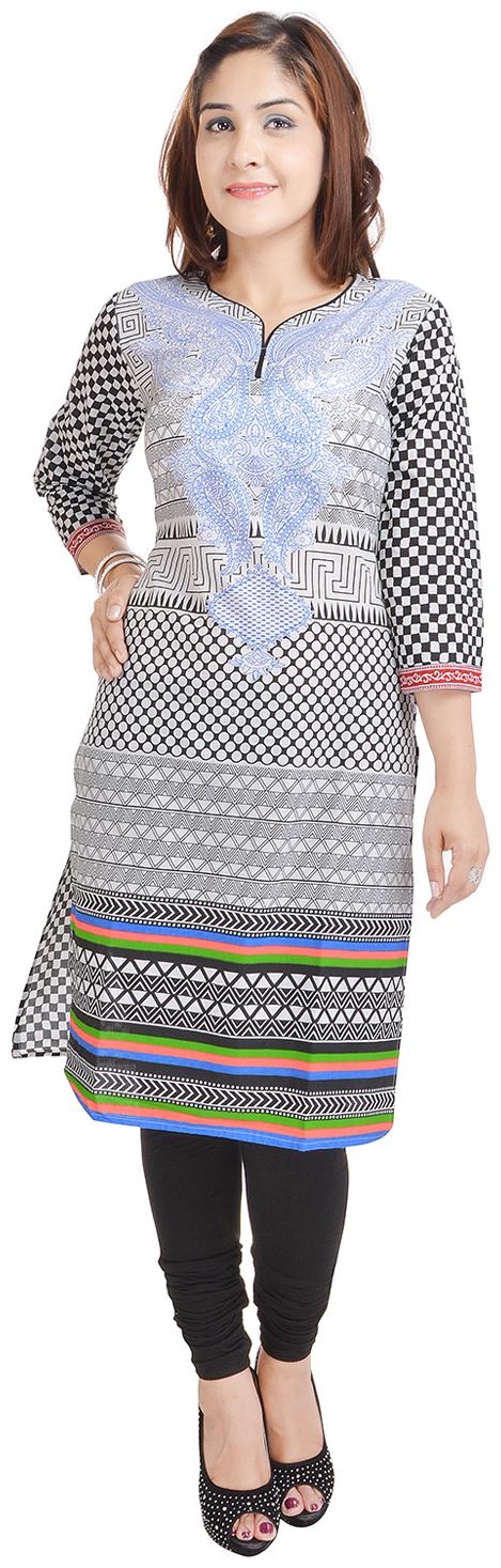 

Aprique Fab Women Multi Printed Straight Kurti