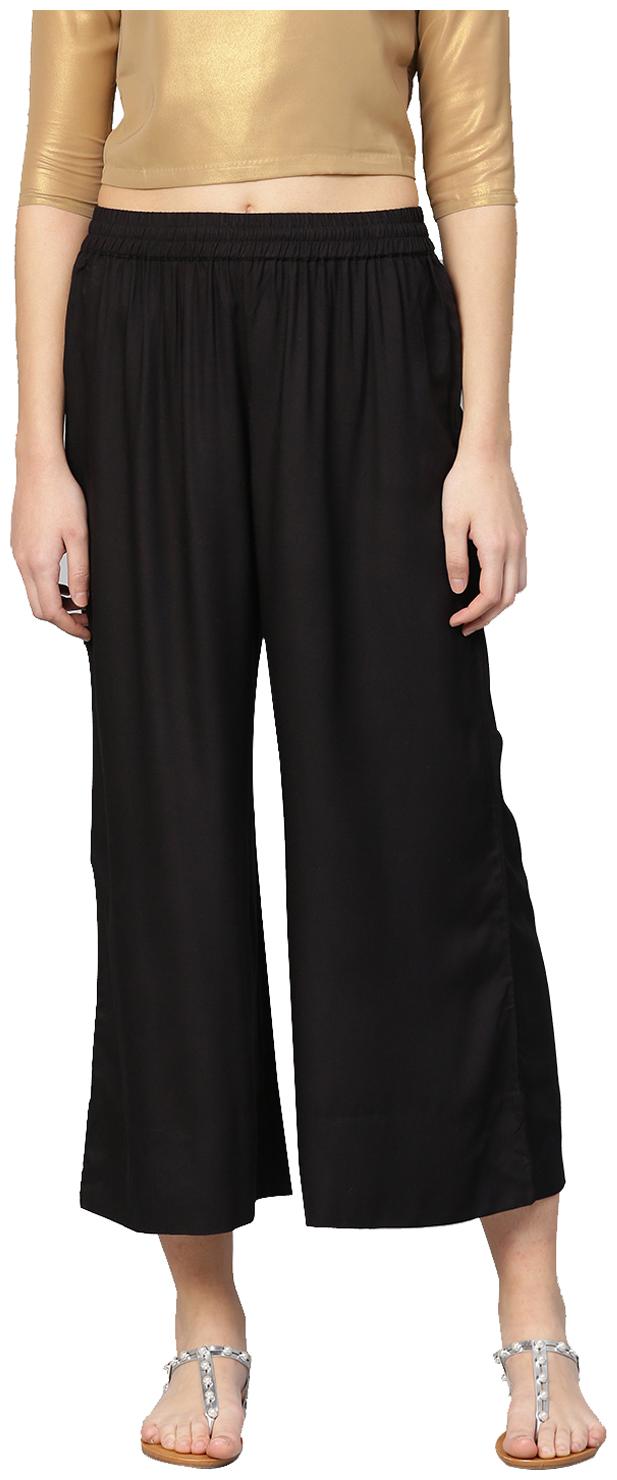 

Aprique Fab Rayon Regular Women Palazzos Black