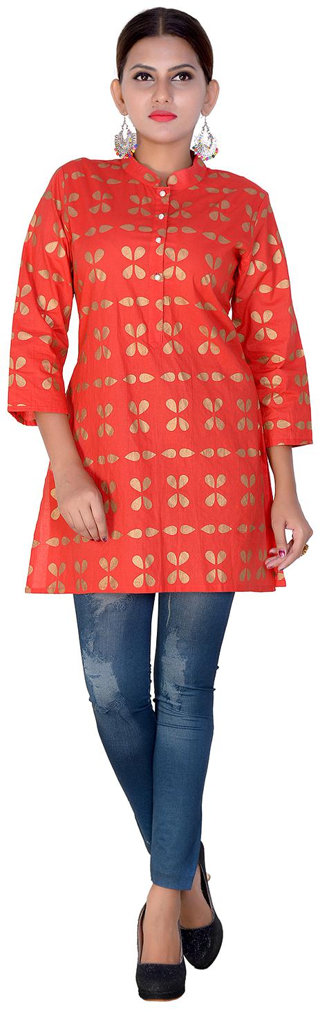 

Aprique Fab Women Printed Regular top - Red