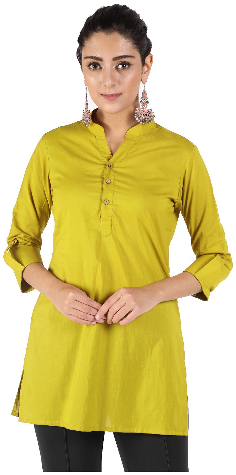 

Aprique Fab Women Solid Regular top - Green