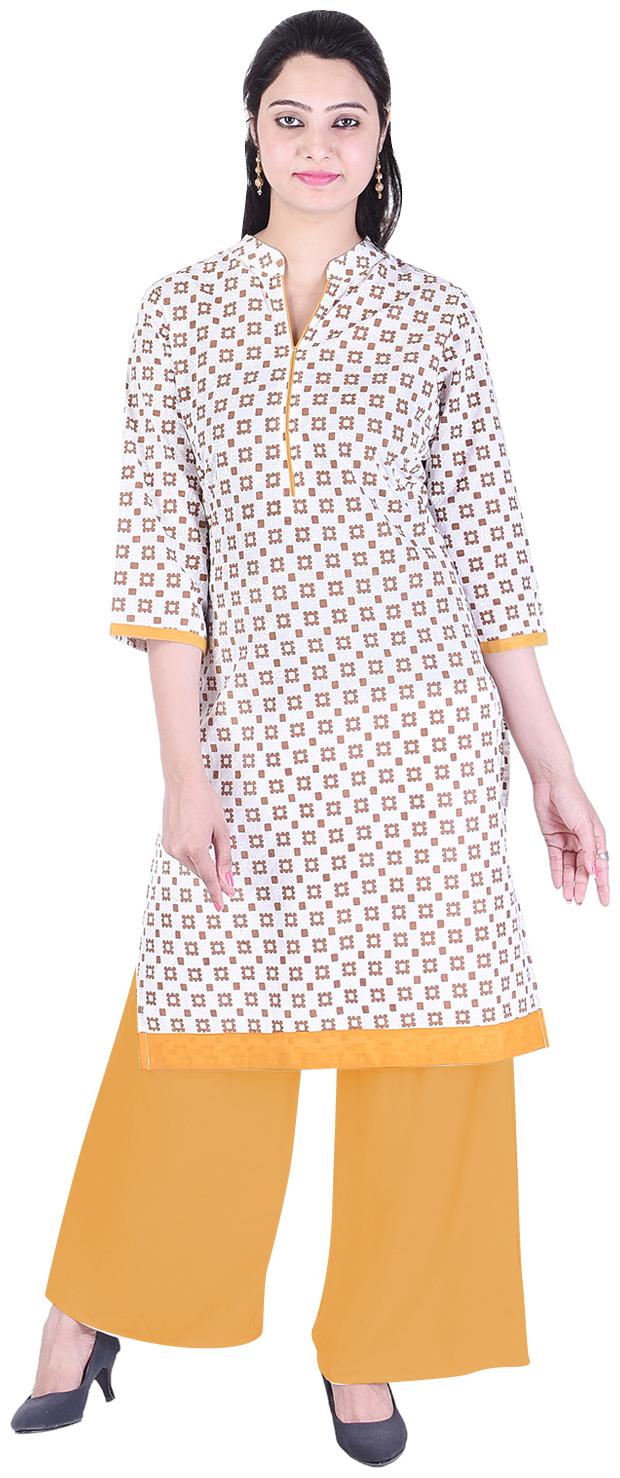 

Aprique Fab Women Grey Printed Straight Kurti