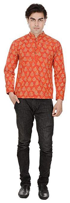 

Aprique Fab Men Orange Regular Fit Kurta