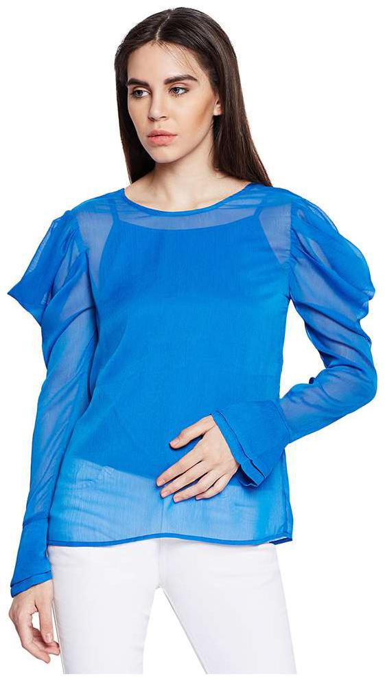

Oxolloxo Women Solid Regular top - Blue