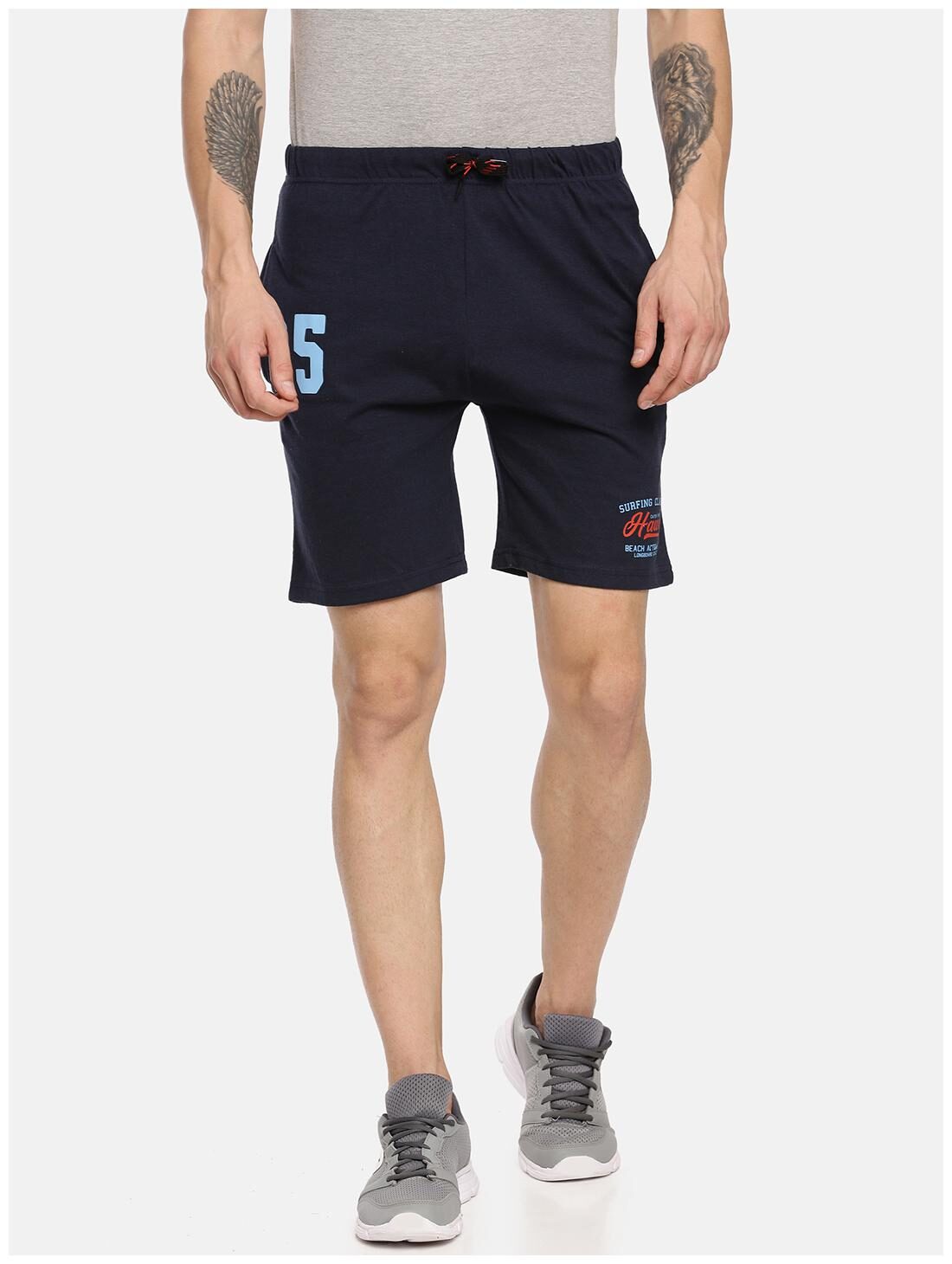 

ARDEUR Men Navy Blue Regular Fit Regular Shorts