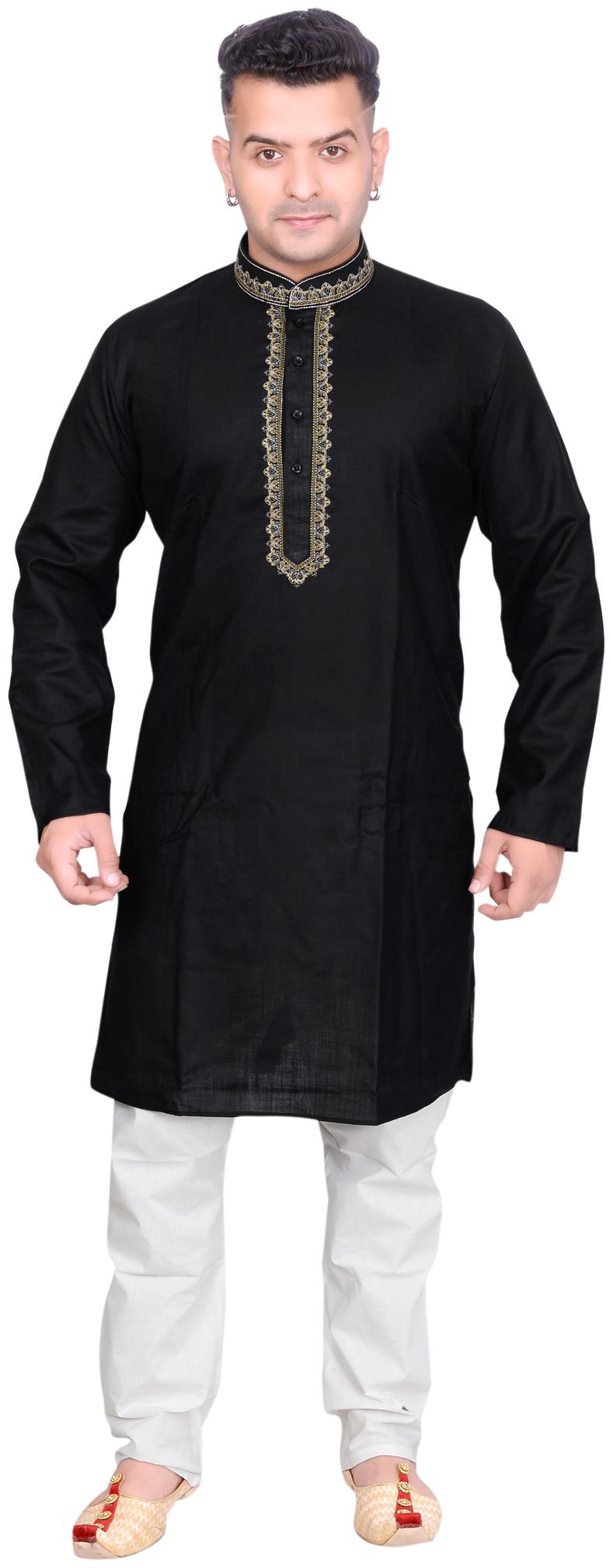 

Aric Black Solid Kurta and Pyjamas