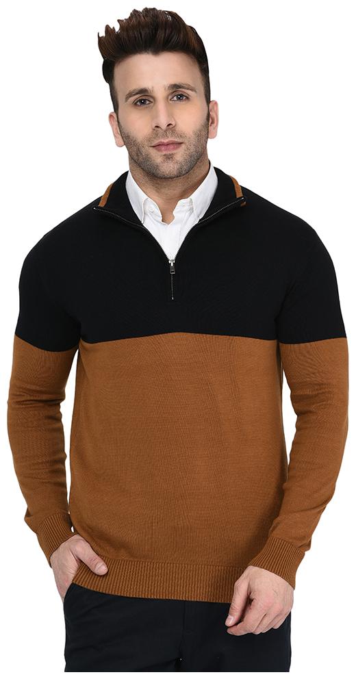 

ARMISTO Men Cotton Sweater Black and Brown color