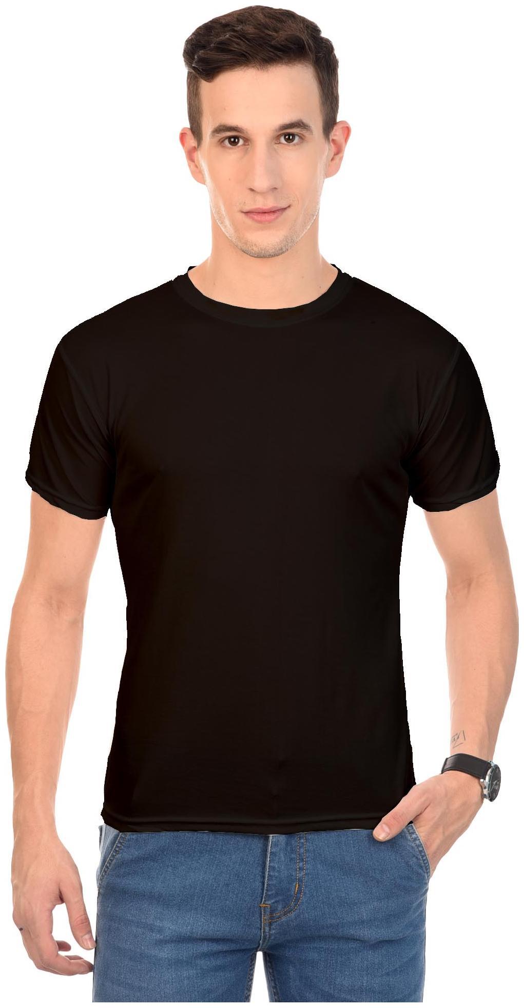 

AROD Men Black Slim fit Polyester Round neck T-Shirt - Pack Of 1