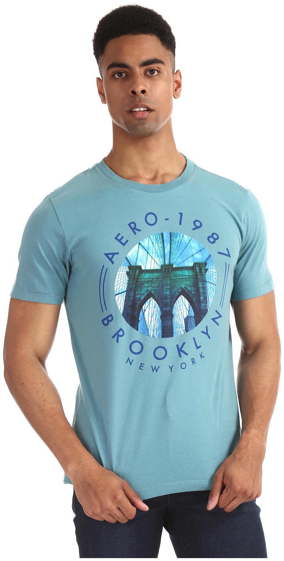 

A ropostale Men Blue Regular fit Cotton Round neck T-Shirt - Pack Of 1