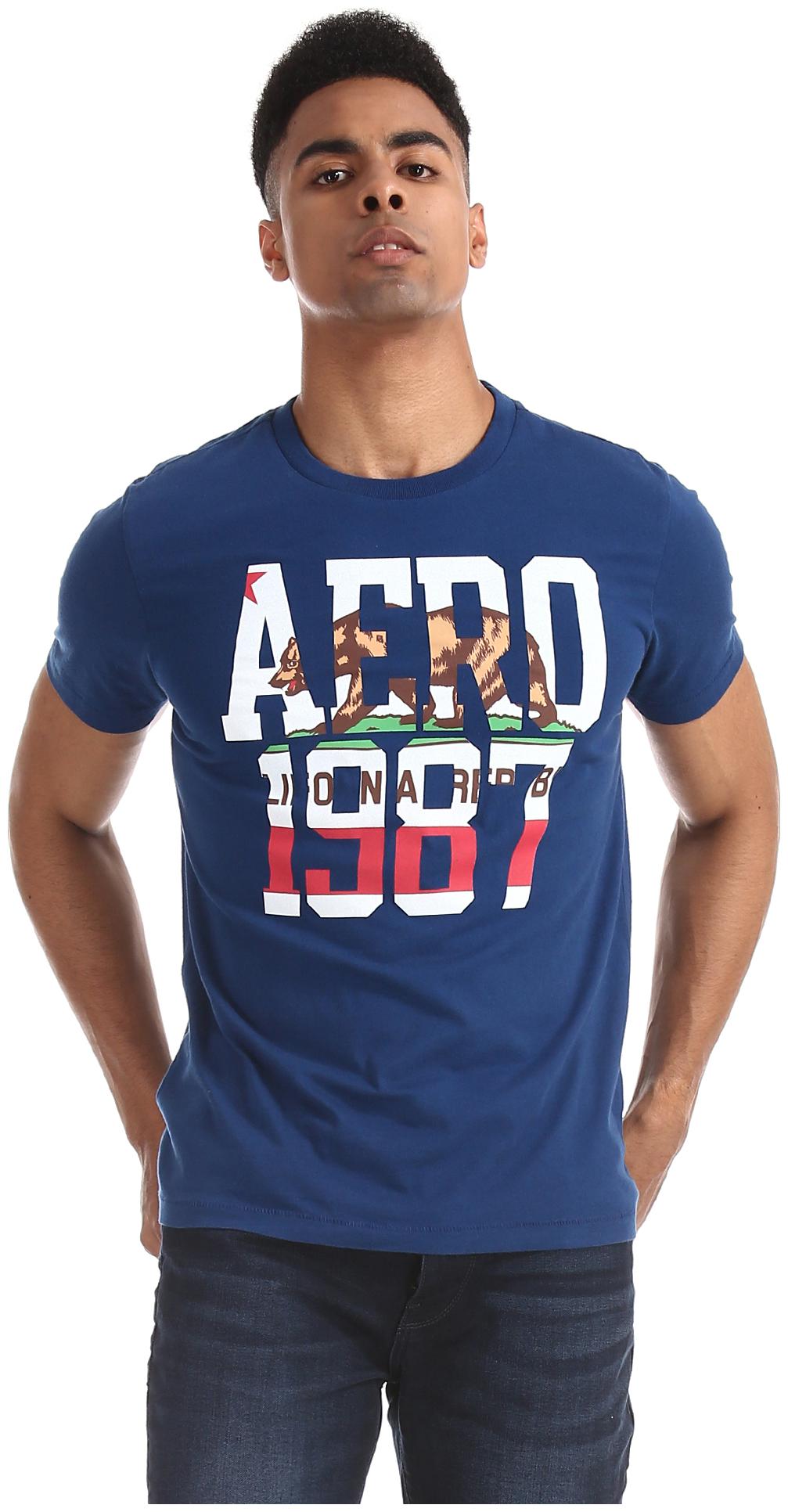 

A ropostale Men Blue Regular fit Cotton Round neck T-Shirt - Pack Of 1