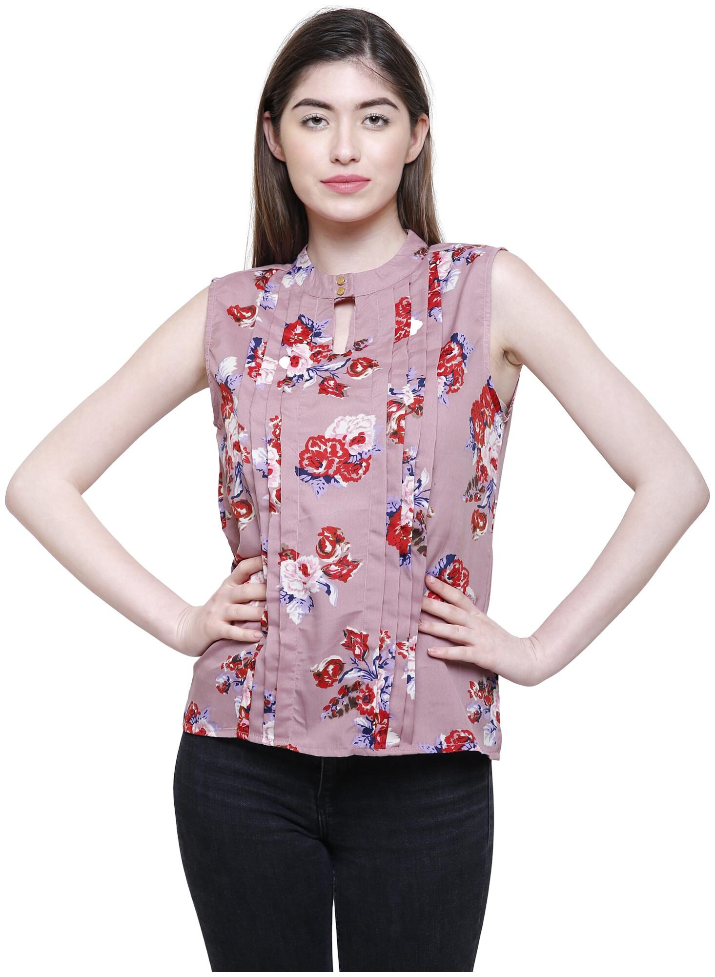 

Arovi Women Self design Regular top - Multi