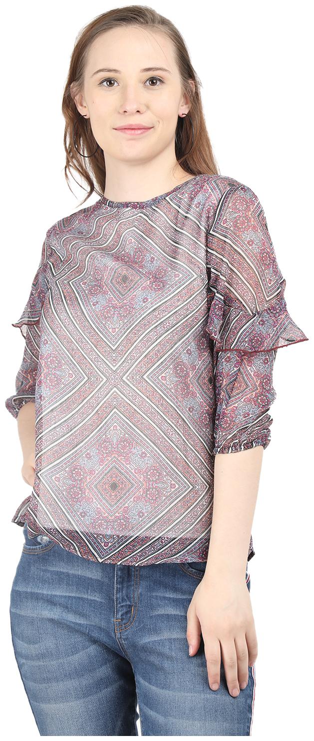 

Arovi Women Self design Regular top - Multi