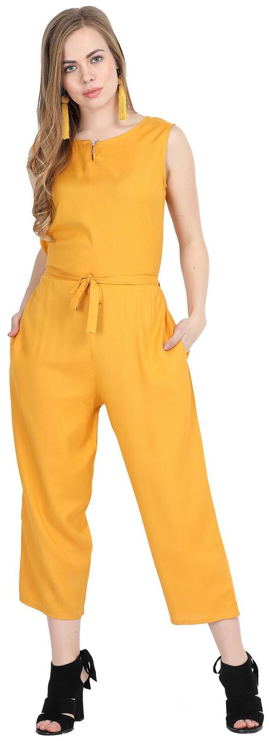 

Arovi Solid Jumpsuit - Yellow