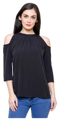 

Arovi Women Solid Regular top - White
