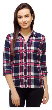 

Arovi Women Multi Checked Regular Fit Shirt