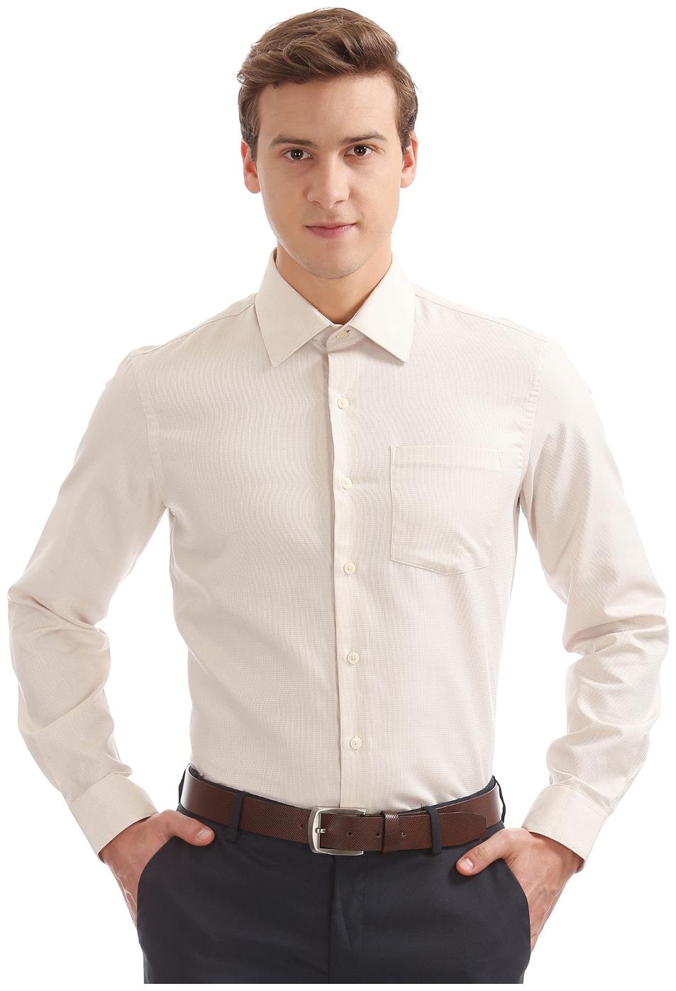 

Arrow Men Slim fit Formal Shirt - Beige