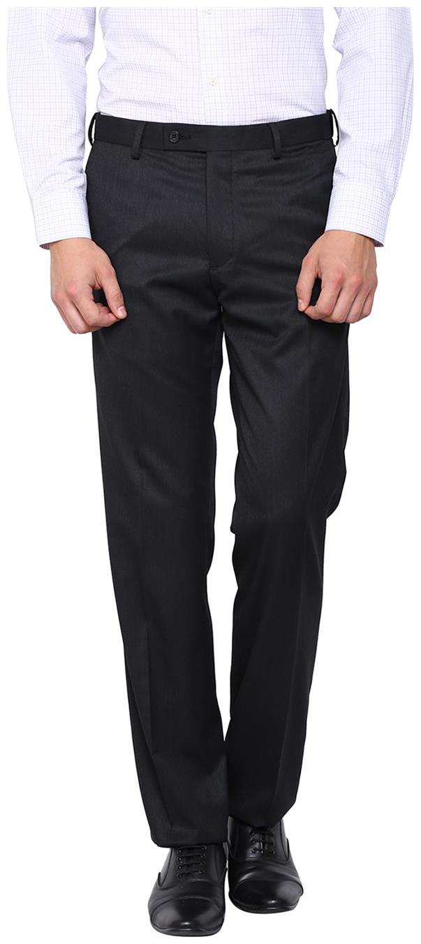 

Arrow Men Black Solid Regular fit Regular trousers