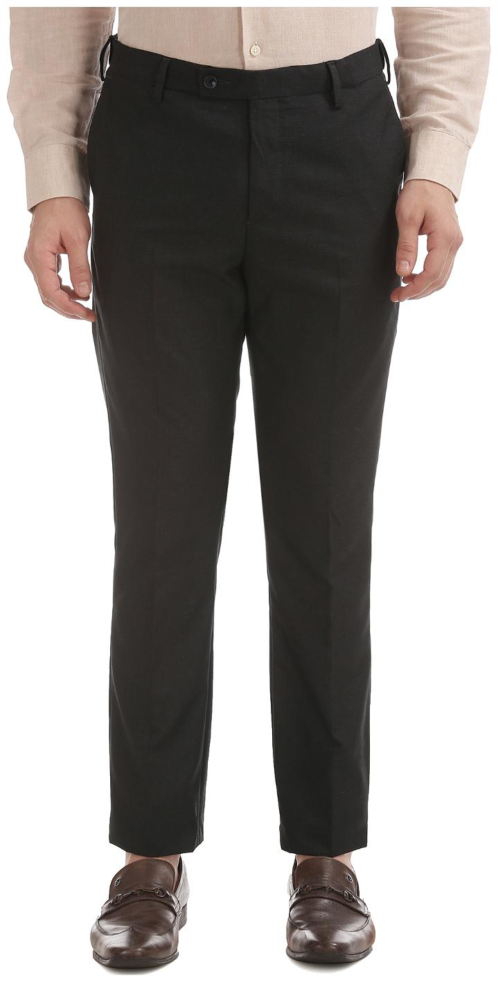 

Arrow Men Solid Tapered Fit Formal Trouser - Black