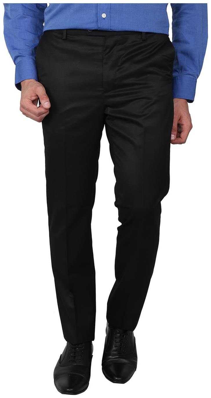 

Arrow Men Black Solid Slim fit Regular trousers