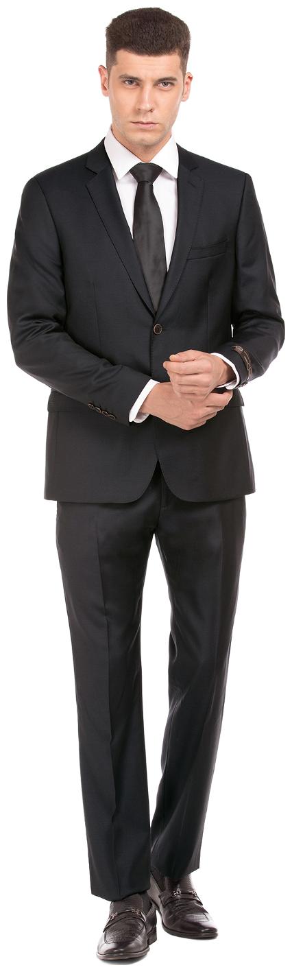

Arrow Black Wool Solid Long sleeves Regular Fit Single Breasted Suit